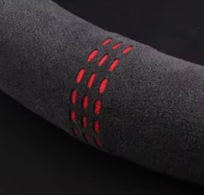 Couvre Volant Alcantara Rouge